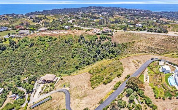 Via Acero Street, Ramirez Canyon, aerial photograph 2